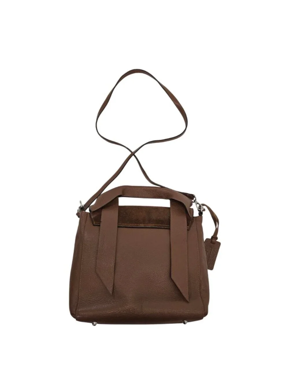 Persaman New York Pebble Leather & Suede Convertible Crossbody Handbag
